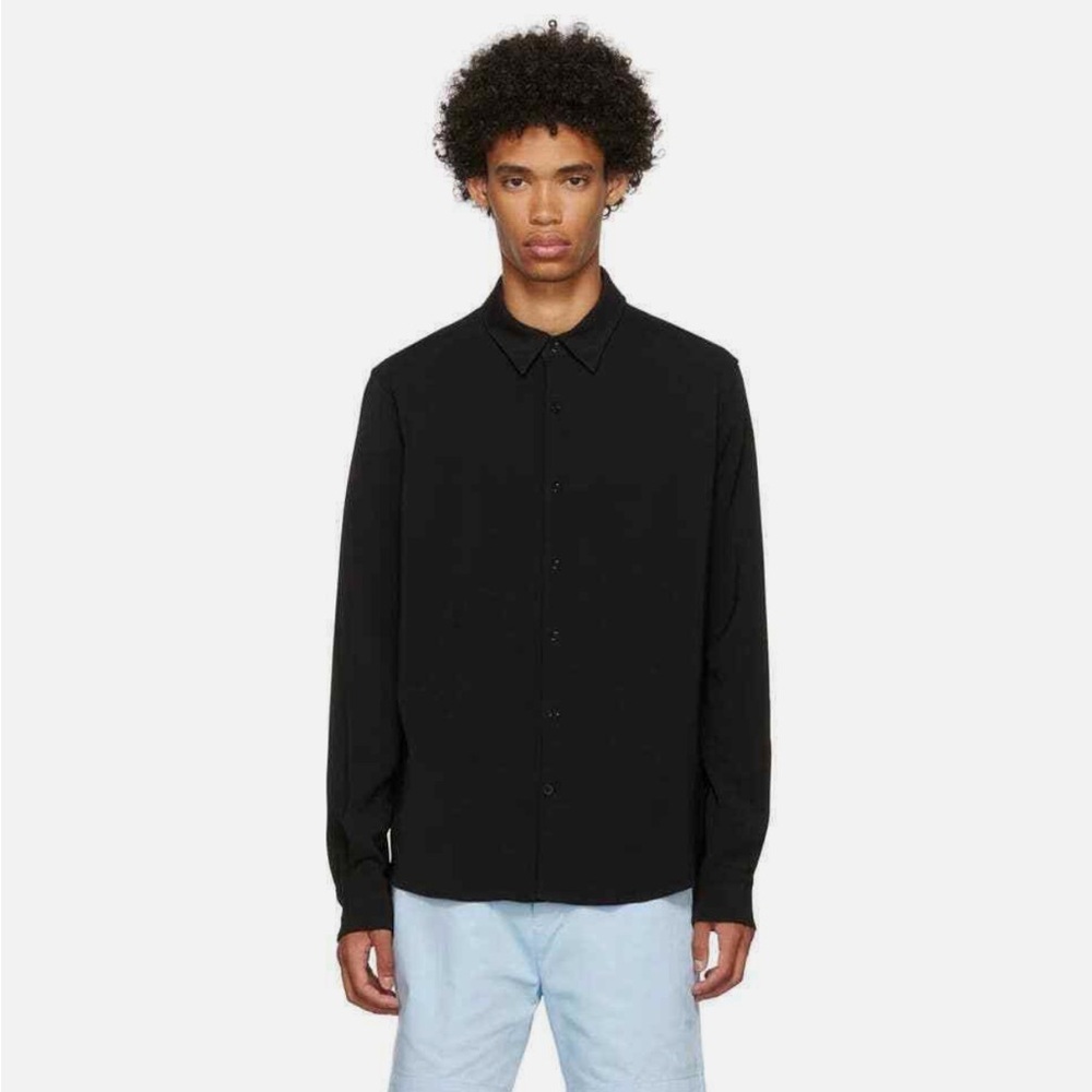 Ami Alexandre Mattiussi Black Button Down Shirt Viscose Men’s 41